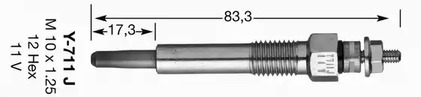 4467 NGK 4467 / D-POWER28 Свеча накаливания